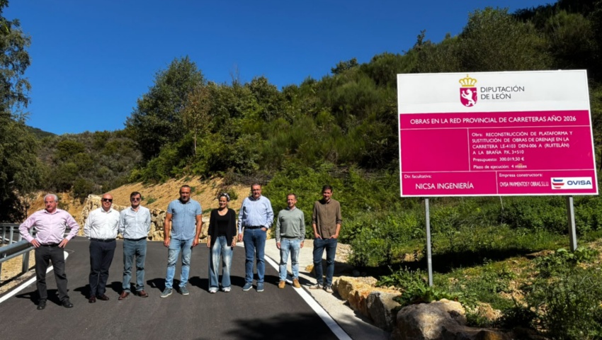 La Diputación invierte más de 300.000 euros en la reconstrucción y ensanche de la carretera entre Ruitelán y La Braña