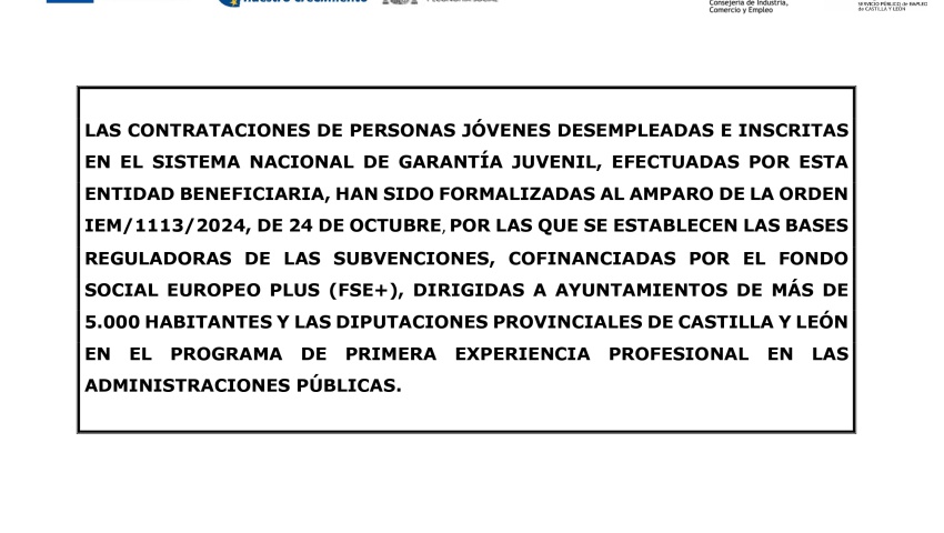 La Diputación contrata a cinco jóvenes gracias al plan ELPEX