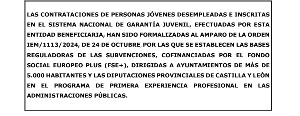 La Diputación contrata a cinco jóvenes gracias al plan ELPEX