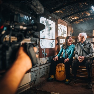 Un momento del rodaje del documental 'El río del olvido'