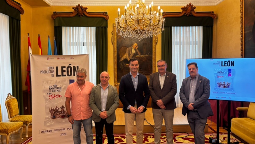 La IV Feria de Productos de León desembarca en la Plaza Mayor de Gijón para celebrar la hermandad con Asturias
