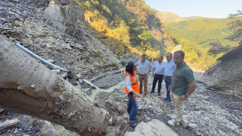 La Diputación evalúa los daños en la carretera de Peñalba tras las últimas lluvias