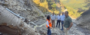 La Diputación evalúa los daños en la carretera de Peñalba tras las últimas lluvias
