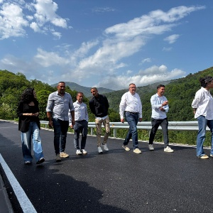 Un momento de la inauguración de la carretera a Ransinde