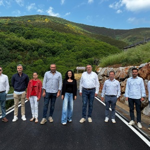 Un momento de la inauguración de la carretera a Ransinde
