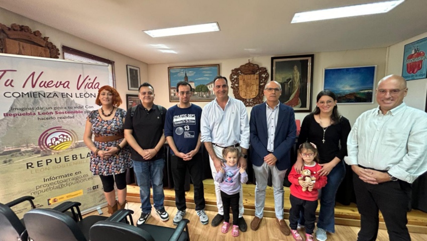 Fresno de la Vega recibe a la sexta familia que llega a vivir a la provincia con el Proyecto Repuebla
