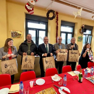El presidente, Gerardo Álvarez Courel, durante la visita al Sagrado Corazón