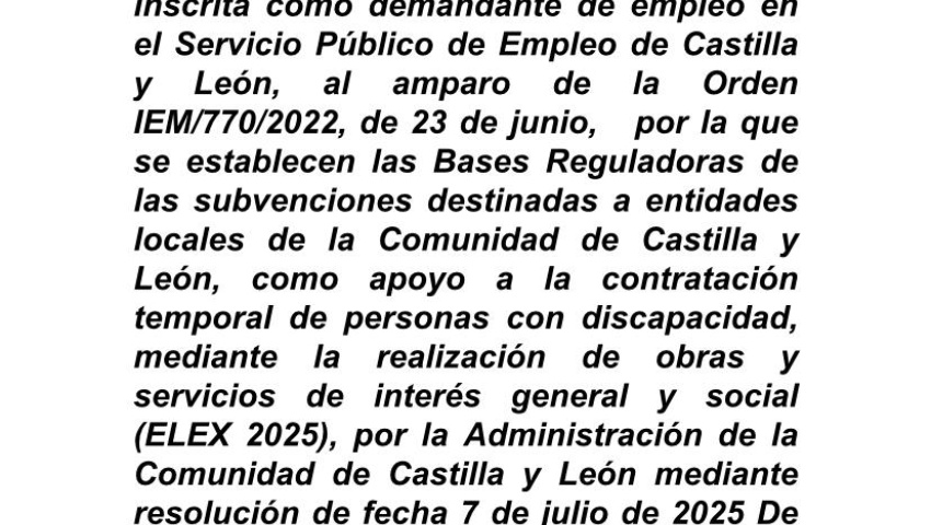 La Diputación de León contrata a una persona desempleada para el Centro Nuestra Señora del Valle